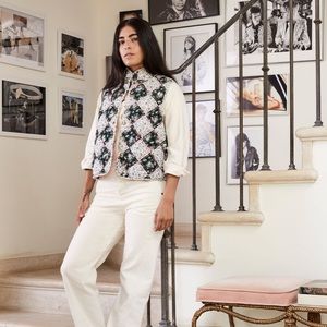 Clare V. Quilted floral vest